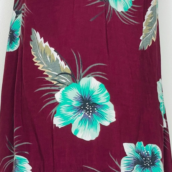 Volcom Floral Spaghetti Strap Criss Cross Back Tank Cami Dress Size XS - Picture 5 of 6